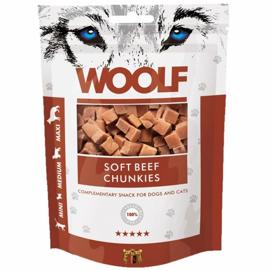 Woolf Hunde- og Kattesnack Bløde Oksekødsbidder